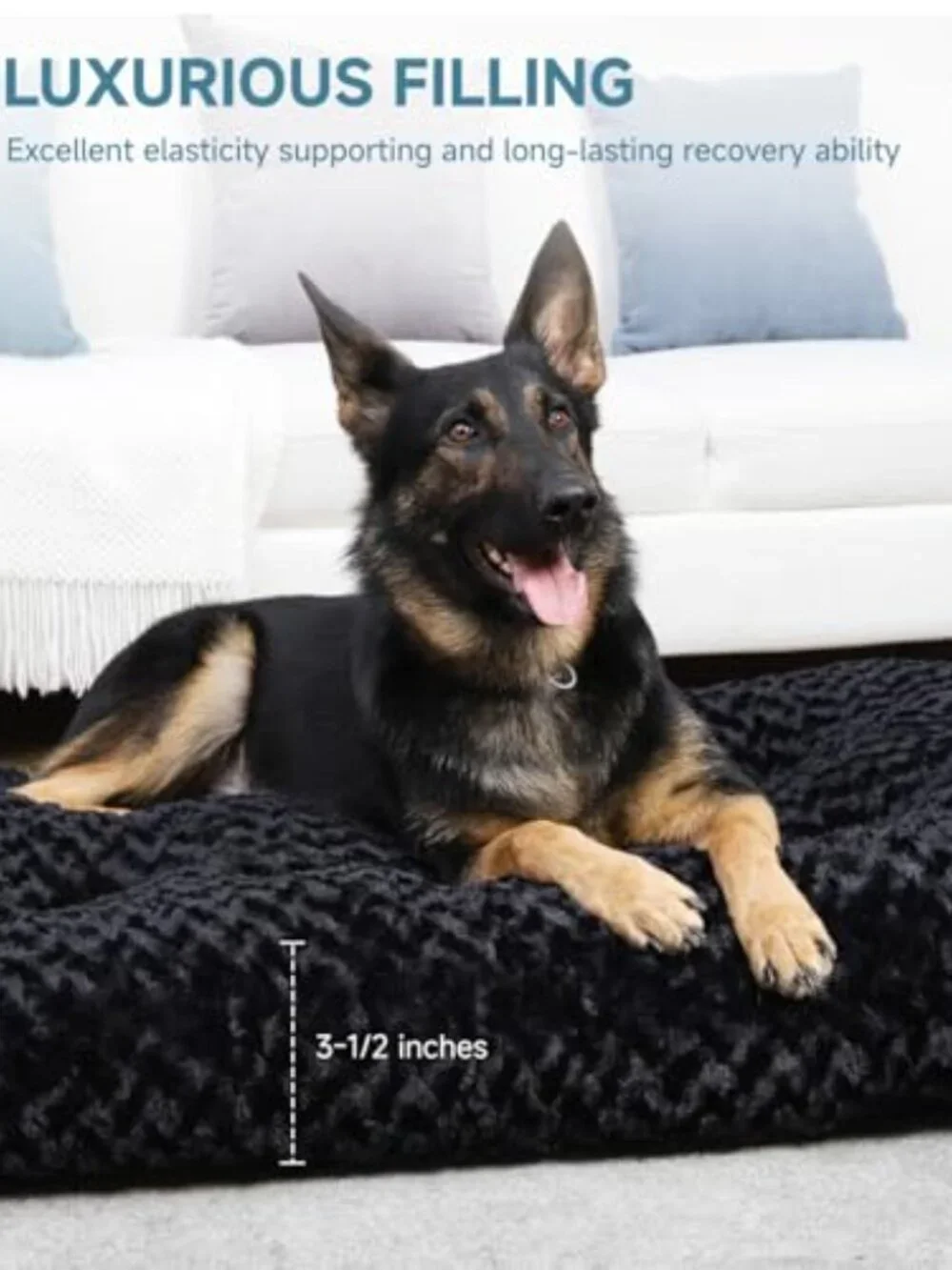 New Washable Dog Bed Anti-Slip Dog Crate Beds Deluxe Plush Kennel Pad Comfy Pet